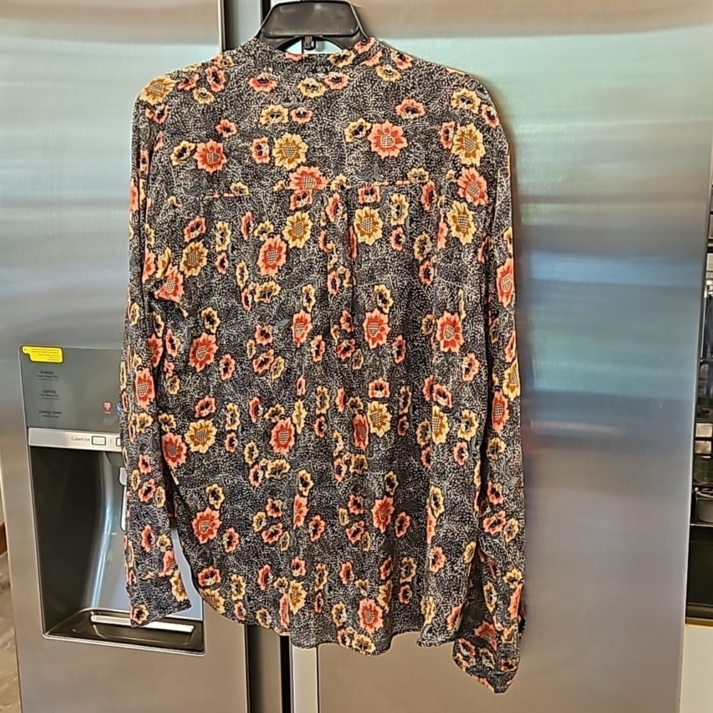 💕ISABEL MARANT ETOILE💕 Silena Flowers Blouse ~ Faded Black EU 44 - Picture 10 of 16